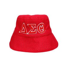 Load image into Gallery viewer, DST Sorority Red Mesh Embroidered Bucket Hat