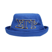 Load image into Gallery viewer, SGRHO Sorority Yellow Mesh Embroidered Bucket Hat