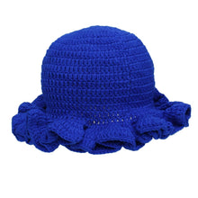 Cargar imagen en el visor de la galería, ZPB Sorority Blue Crochet Ruffle 1920 Bucket Hat