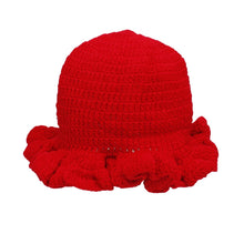 Cargar imagen en el visor de la galería, DST Sorority Red Crochet Ruffle 1913 Bucket Hat