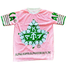Cargar imagen en el visor de la galería, AKA Sorority Pink Ivy Leaf Sequin Jersey Shirt