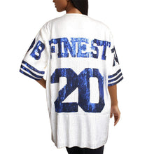 Load image into Gallery viewer, ZPB Sorority White Sequin Jersey Shirt for Women