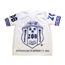 Load image into Gallery viewer, ZPB Sorority White Sequin Jersey Shirt for Women