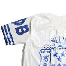Load image into Gallery viewer, ZPB Sorority White Sequin Jersey Shirt for Women