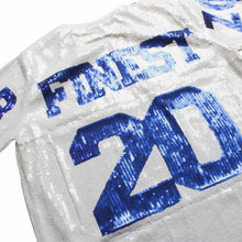 Load image into Gallery viewer, ZPB Sorority White Sequin Jersey Shirt for Women