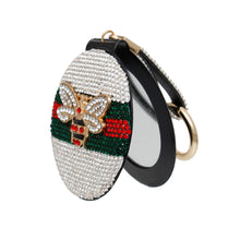 Load image into Gallery viewer, Keychain Italian Luxe Bling Bee Compact Mirror
