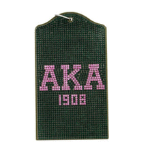 Load image into Gallery viewer, AKA Green Sparkle Sorority Pride ID Badge Holder