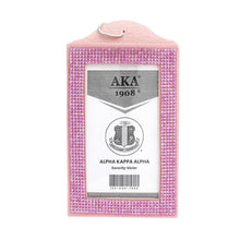 Load image into Gallery viewer, AKA Pink Sparkle Sorority Pride ID Badge Holder