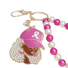 Load image into Gallery viewer, Breast Cancer Supportive Sister Gold Keychain Clip