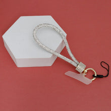 Load image into Gallery viewer, Rhinestone Phone Wrist Strap Clear Bling Accessory
