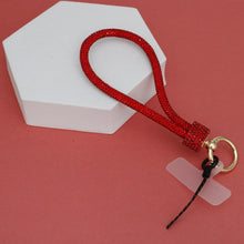 Load image into Gallery viewer, Rhinestone Phone Wrist Strap Red Bling Accessory