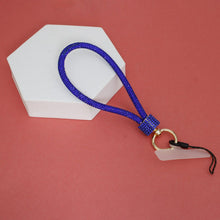 Load image into Gallery viewer, Rhinestone Phone Wrist Strap Blue Bling Accessory