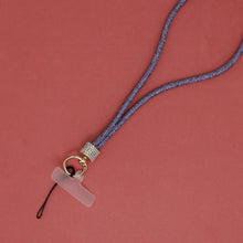 Load image into Gallery viewer, Rhinestone Long Phone Strap Purple Bling Lanyard
