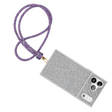 Load image into Gallery viewer, Rhinestone Long Phone Strap Purple Bling Lanyard