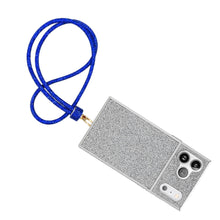 Load image into Gallery viewer, Rhinestone Long Phone Strap Blue Bling Lanyard