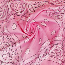 Load image into Gallery viewer, AKA Pink and White Bandana Bling Fringe Necklace