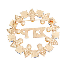 Cargar imagen en el visor de la galería, Brooch Blue Gold Sigma Pearl Pin for Women