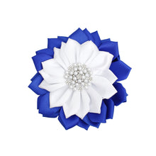 Load image into Gallery viewer, ZPB Sorority Blue White Flower Pearl Brooch Women
