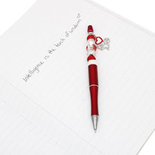 Load image into Gallery viewer, DST Sorority Bling Bead and Charm Red Pen