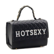 Cargar imagen en el visor de la galería, Black HOT SEXY Quilted Satchel Set