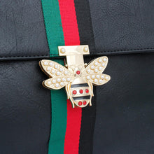 Load image into Gallery viewer, Satchel Soft Black Bee and Stripe Handbag Set