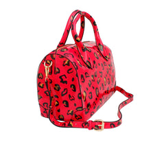 Load image into Gallery viewer, Domed Satchel Neon Fuchsia Leopard Handbag Set