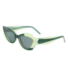 Load image into Gallery viewer, Sunglasses Green Flame Irregular Cat Eye Women
