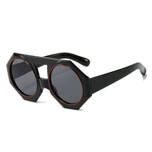 Load image into Gallery viewer, Sunglasses Black Geometric Chunky Round for Women