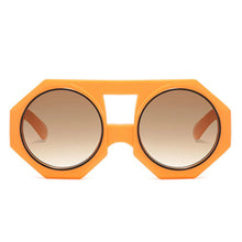 Load image into Gallery viewer, Sunglasses Orange Geometric Chunky Round for Women