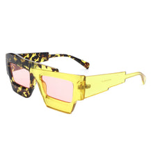 Load image into Gallery viewer, Sunglasses Yellow Flat Top Irregular Square Women