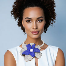 Load image into Gallery viewer, ZPB Handcrafted Brilliance Flower Choker Necklace