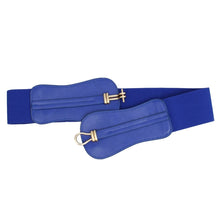 Load image into Gallery viewer, Belt ColorPop Blue Cinch Toggle Stretch Belt