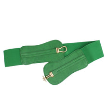 Load image into Gallery viewer, Belt ColorPop Green Cinch Toggle Stretch Belt