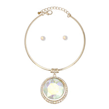 Cargar imagen en el visor de la galería, Choker Gold Formal Aurbo Round Radiant Pendant