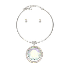 Cargar imagen en el visor de la galería, Choker Silver Formal Aurbo Round Radiant Pendant