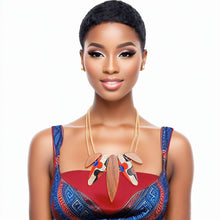 Load image into Gallery viewer, Necklace Wood Glitter Pendant Set for Women