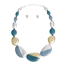 Load image into Gallery viewer, Necklace Blue Bead Graduated Set for Women