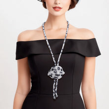 Cargar imagen en el visor de la galería, Bolo Necklace Silver Leopard Stone Set for Women