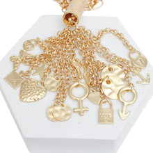 Load image into Gallery viewer, Pendant Gold Chain Charm Tassel Necklace for Women