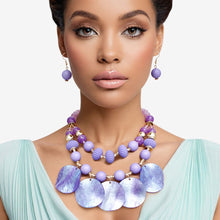 Load image into Gallery viewer, Beaded Fluid Artistic Purple Bead Marbled Disc Set