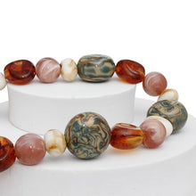 Cargar imagen en el visor de la galería, Beaded Brown Dreamy Oceanic Chunky Necklace
