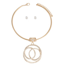 Load image into Gallery viewer, Gold 3D Pendant Necklace