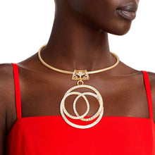 Load image into Gallery viewer, Gold 3D Pendant Necklace