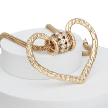 Cargar imagen en el visor de la galería, Pendant Gold Mesh Chain Chunky Heart Necklace