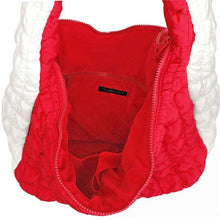Load image into Gallery viewer, DST Sorority Large Red Ivory Quilted Shoulder Bag