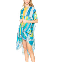 Cargar imagen en el visor de la galería, Summer Breeze: Green Abstract Art Kimono Cover