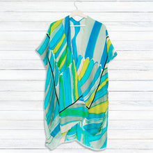 Cargar imagen en el visor de la galería, Summer Breeze: Green Abstract Art Kimono Cover
