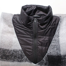 Cargar imagen en el visor de la galería, Poly Black Plaid Long Zip Fringe Poncho  for Women