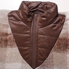 Cargar imagen en el visor de la galería, Poly Brown Plaid Long Zip Fringe Poncho for Women