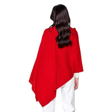 Load image into Gallery viewer, Scarf Poncho Red 4 Way Wear Wrap for Women